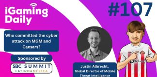 Who committed the cyber attack on MGM and Caesars?