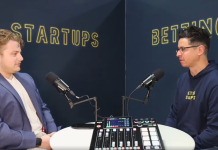 Verse Fantasy to offer “DFS 3.0” in 2024 David Zimmerman and Jess Learmonth sat at a podcast table