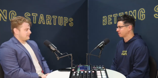 Verse Fantasy to offer “DFS 3.0” in 2024 David Zimmerman and Jess Learmonth sat at a podcast table