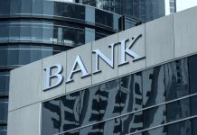 Banks are in a “unique position” to identify problem gambling Close up of a bank sign on a building