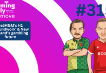 Ep 315: BetMGM H1 ‘groundwork’ & New Zealand’s gambling future iGD thumbnail featuring avatars of James Ross and Conor Porter