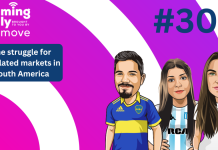 Ep 303: The struggle for regulated markets in South America iGD thumbnail featuring Lucia Gando, Isadora Marcante and Fernando Noodt