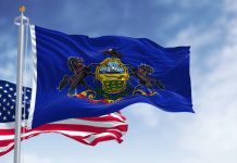 bet365 expands into Pennsylvania Pennsylvania flag with a US flag behind it