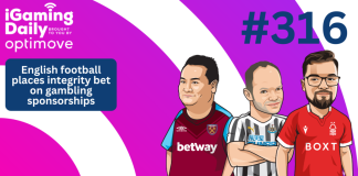 Ep 316: English football places integrity bet on gambling sponsorships iGD thumbnail featuring Ted Menmuir, Martyn Elliott and Ted Orme-Claye