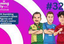 Ep 321: UK Gambling Commission’s latest figures and Thailand’s casino ambitions iGD thumbnail featuring the avatars of James Ross, Joe Streeter and Danny Lee