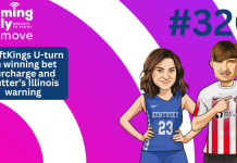 Ep 326: DraftKings U-turn on winning bet surcharge and Flutter’s Illinois warning iGaming Daily thumbnail featuring avatars of Jessica Welman and Charlie Horner