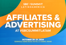 SBC Summit LATAM: From Effective AI Strategies to Championing Player Acquisition SBC Summit advert with title 'affiliates and advertising'
