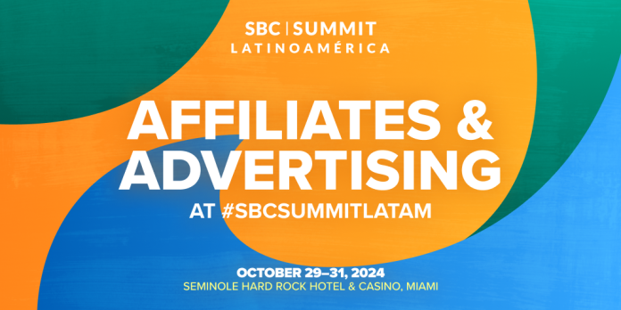 SBC Summit advert with title 'affiliates and advertising'