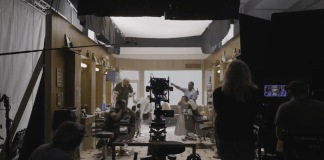 Behind-the-scenes of bet365’s ‘Breaking News’ ad campaign Screenshot from behind the scenes video from Drummond Central