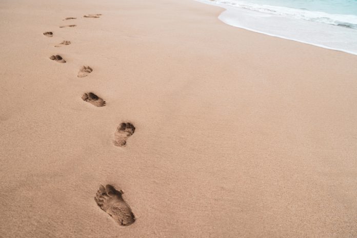 Footprints in sand