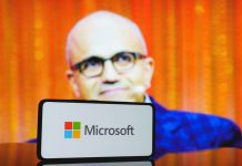 Microsoft backs India’s AI push with $3b investment Microsoft logo and CEO Satya Nadella in the background