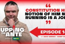 Johnny Dineen to stand as bookmaker at Cheltenham 2026